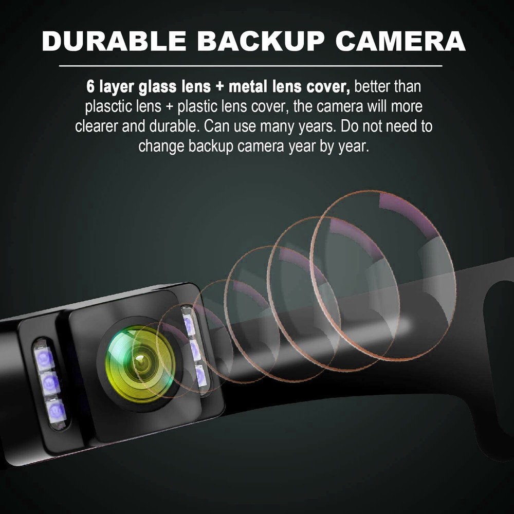 Rear Front View Camera Backup License Plate Night Vision for BOSS BVB9364RC