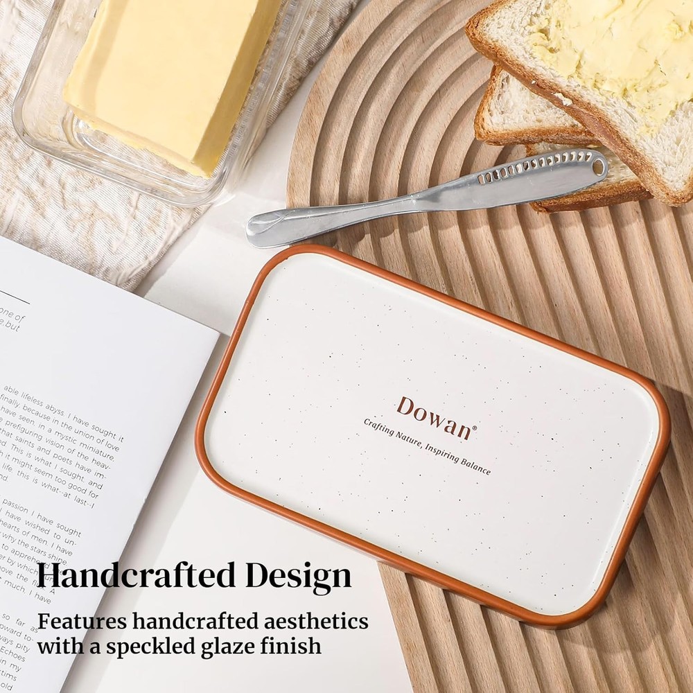 Stylish and Functional Butter Keeper with Ceramic Lid - Dishwasher Safe Elegance