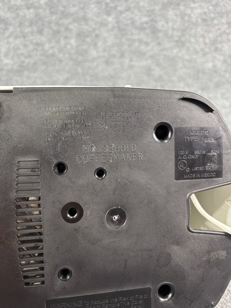 Krups Aroma 10 Cup Coffee Maker Type 130 A White Tested Working