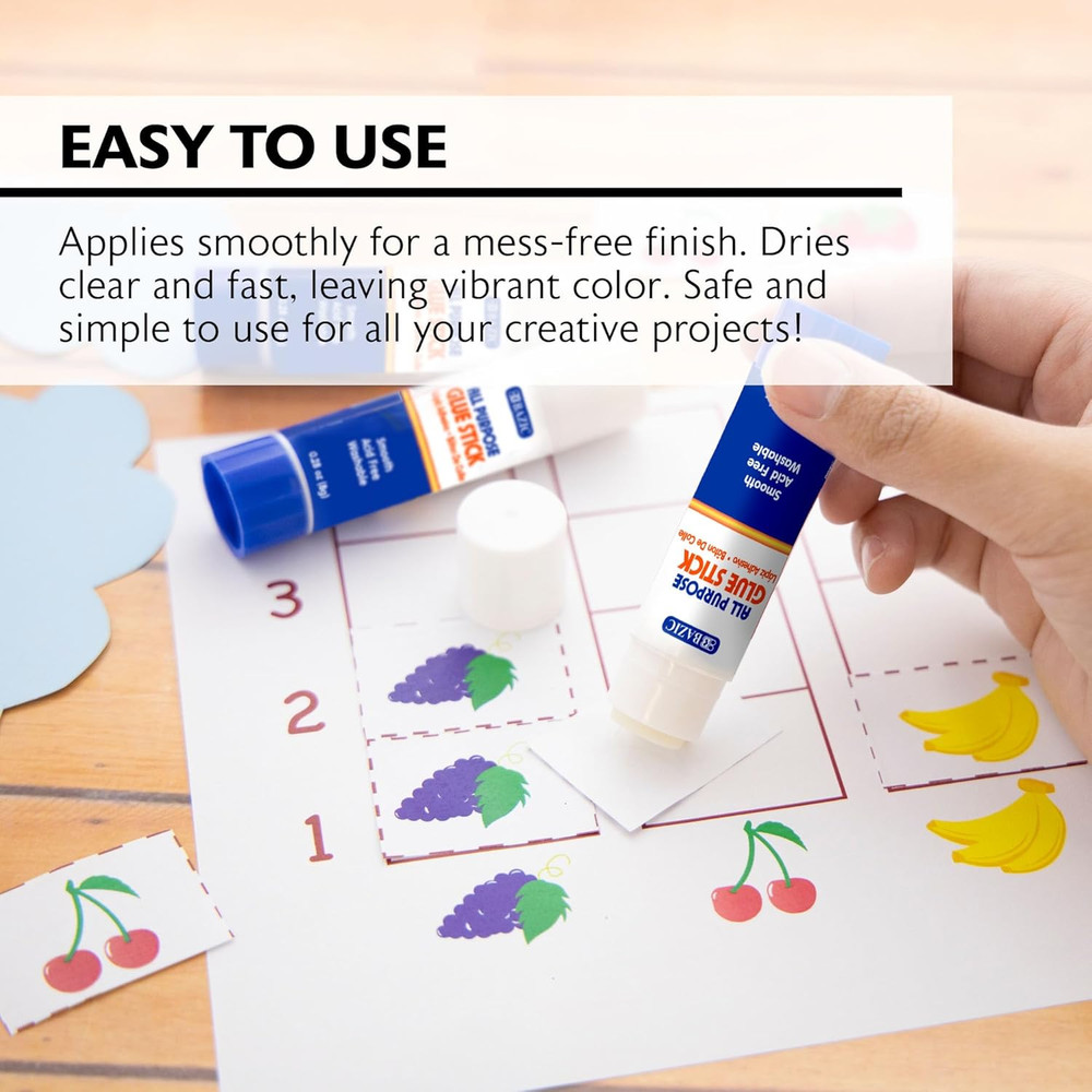 BAZIC Glue Stick Premium 0.28 Oz (8G)(4/Pack)