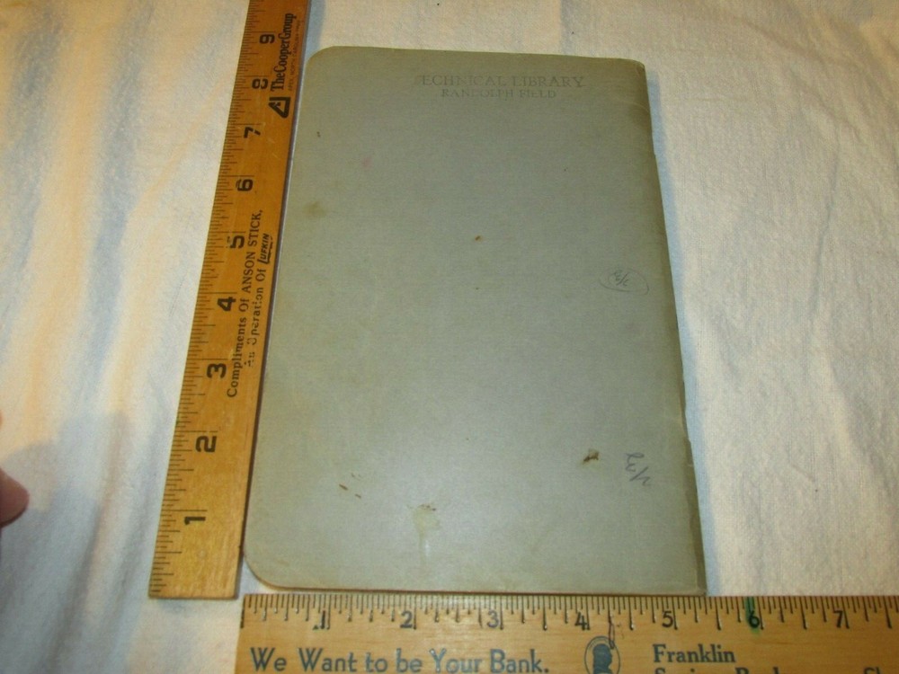 1943 Pilot Book Plane Physics Mechanics Instruction Manual US Armed forces book