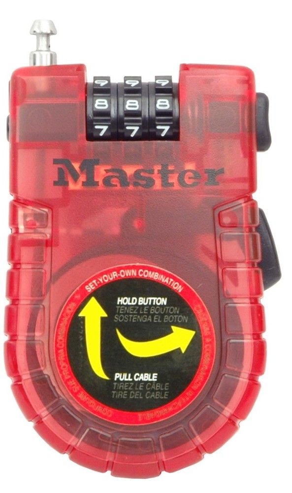 Master Lock Combination Retractable 3 ft Cable Lock 4605D