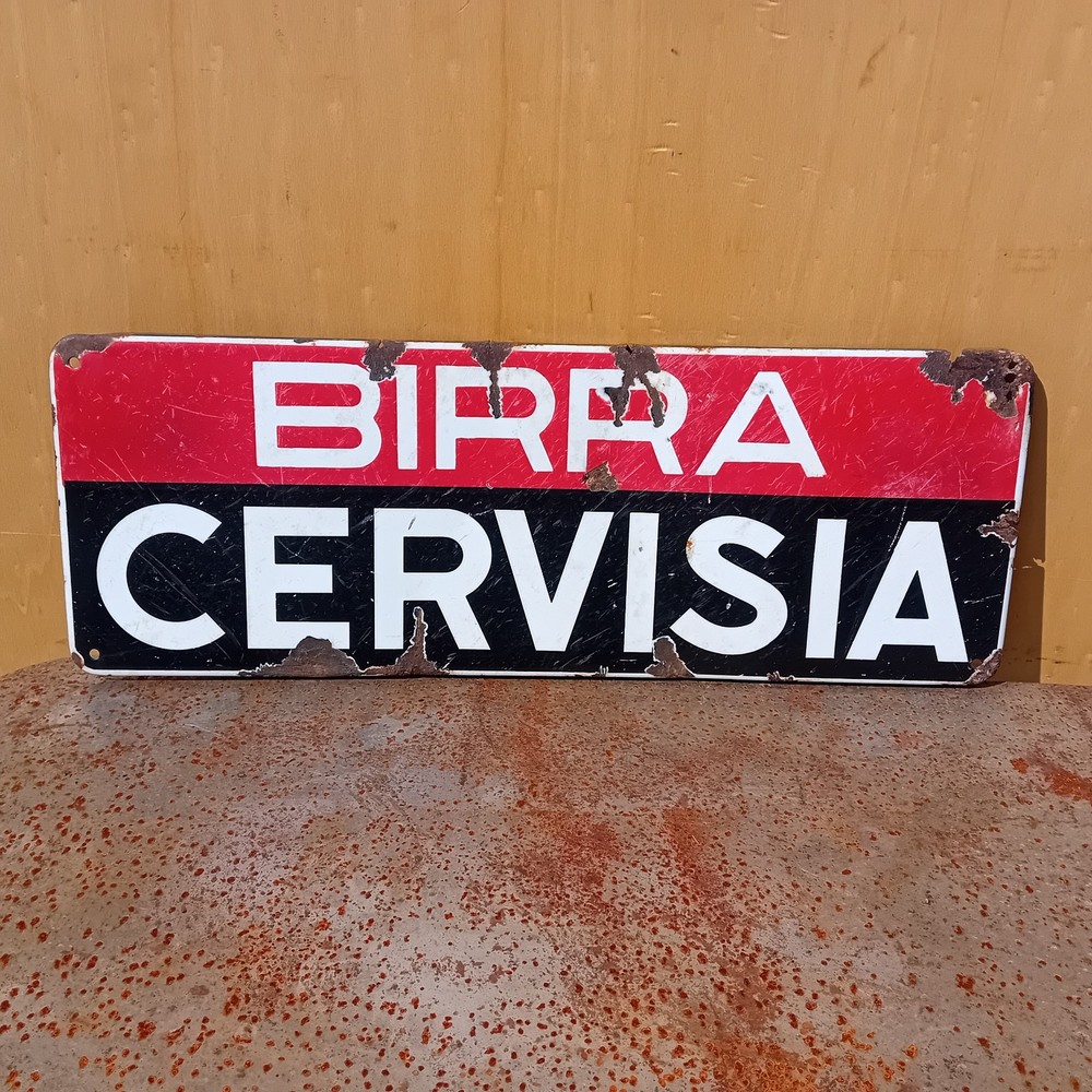 Cervisia Beer Enamel Table Sign