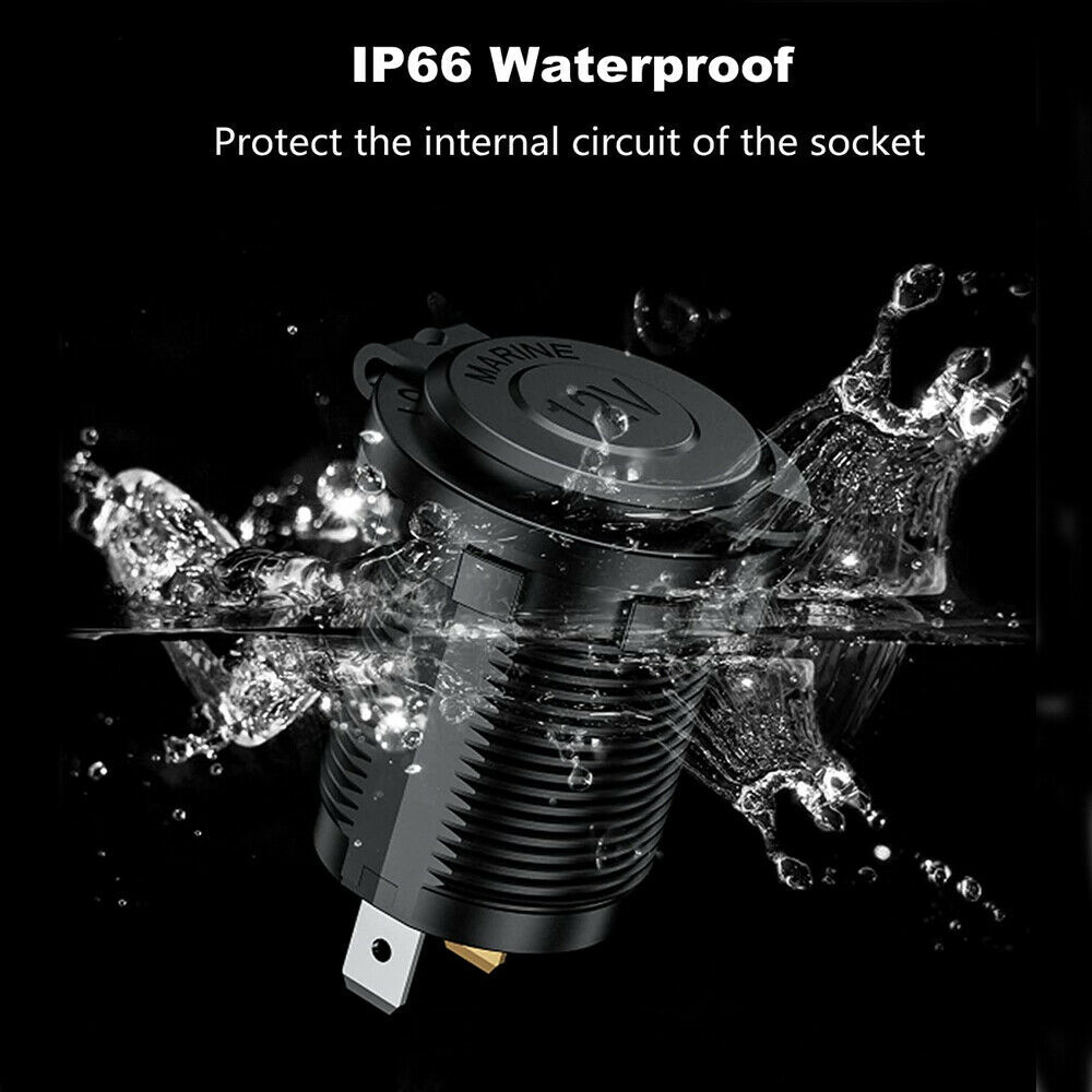 Cigarette Lighter Socket Power Outlet Socket Receptacle Car Motorcycle ATV 12v