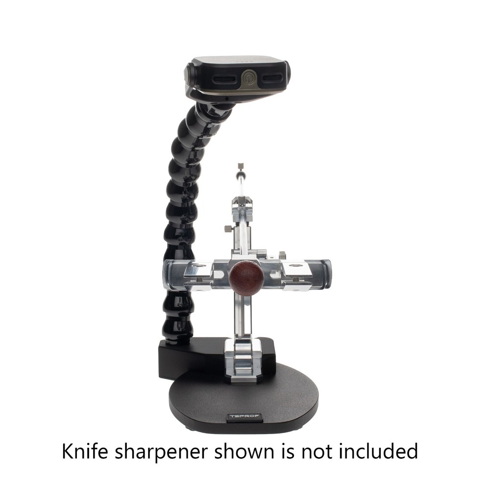 TSPROF Kadet Pro Adjustable LED Work Light Knife Sharpener Axicube Stone Plate