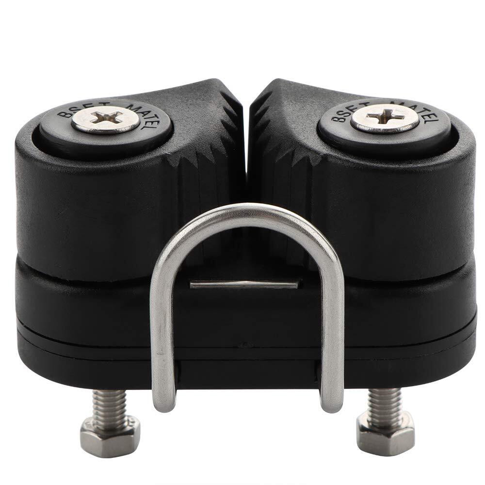 Cam Cleats with Wire Flaired Leading Ring Black Plastic Marine 3-15mm Line