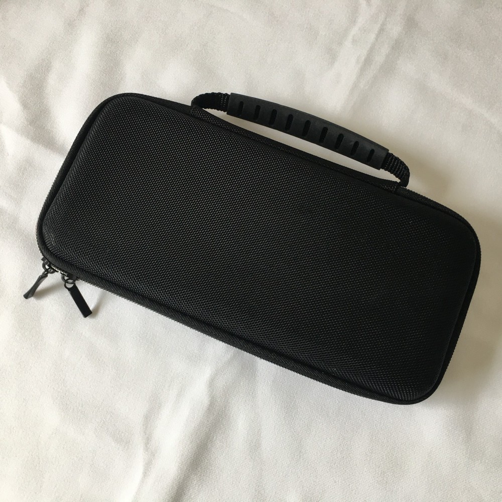 Nintendo Switch Lite Travel Case Hard Shell Black Protective Game Storage Pouch.