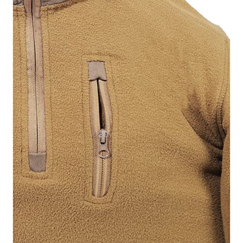 Rothco Coyote Quarter Zip Fleece Pullover 97345 - Small