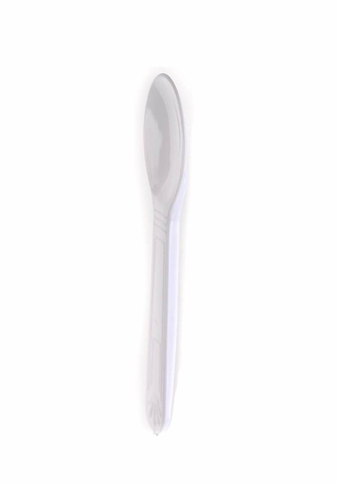 100 Pack - 3 Inch White Mini Tasting Spoons Plastic Disposable Taster Spoons