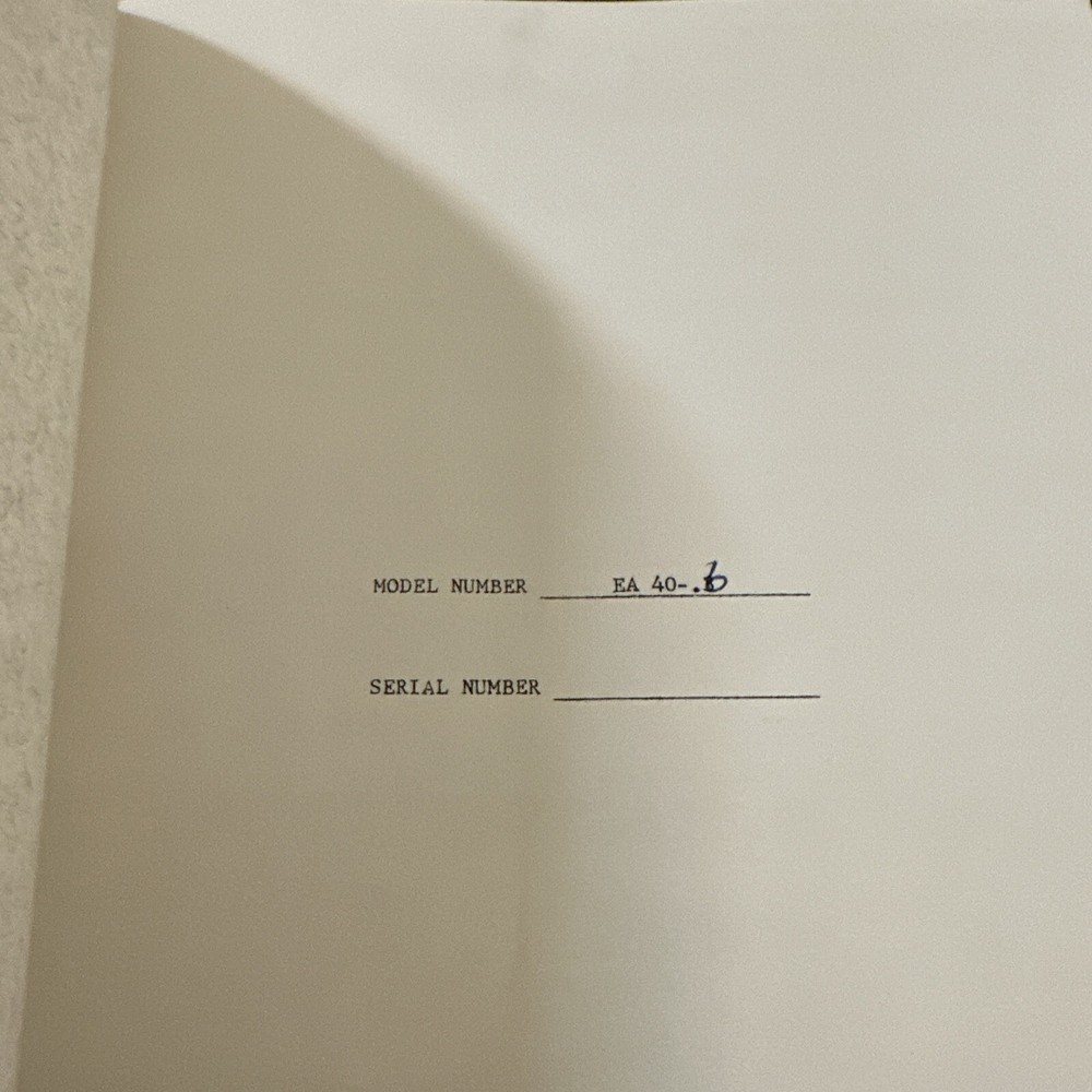 Deltron inc. EA 40-.6 Instruction Manual