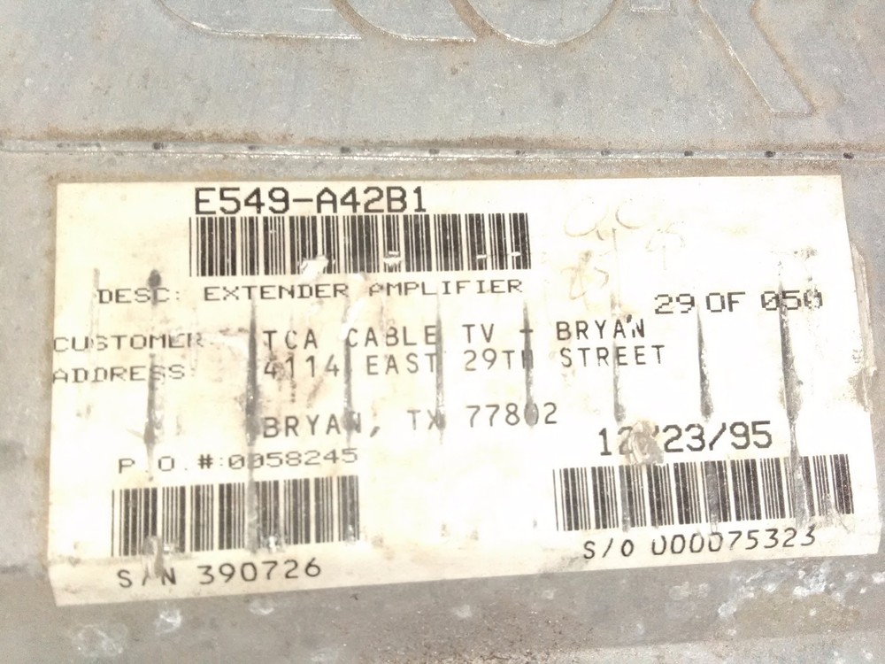 C-COR Line extender E549-A42B1 W/Housing