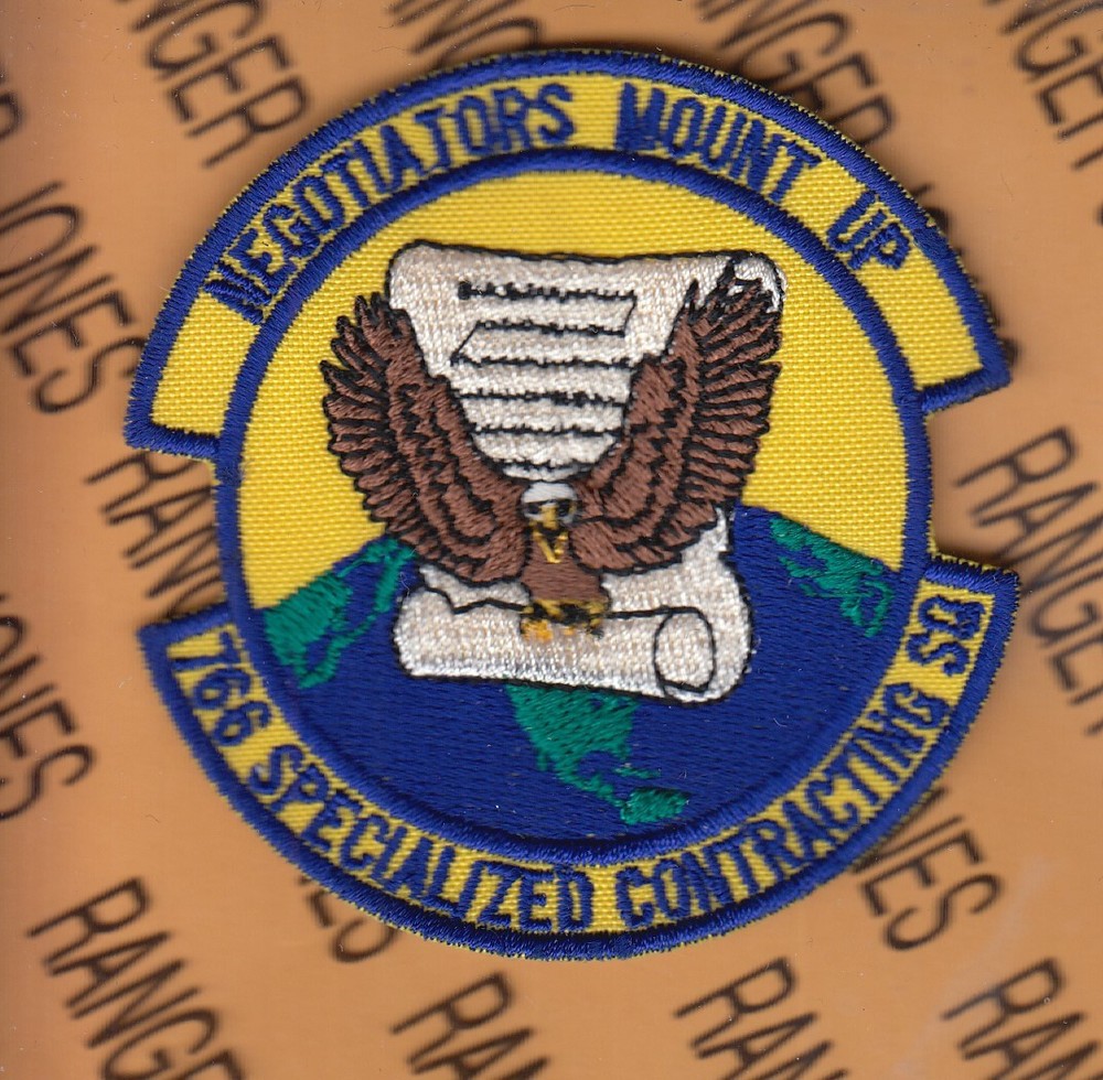 USAF Air Force 766th Specialized Contracting Sq ~3" patch c/e