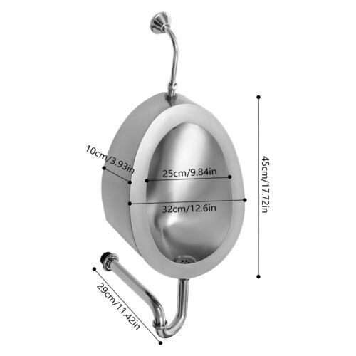 Automatic Wall Mounted Bathroom Urinal, Intelligent Sensor Flush Public Toilet