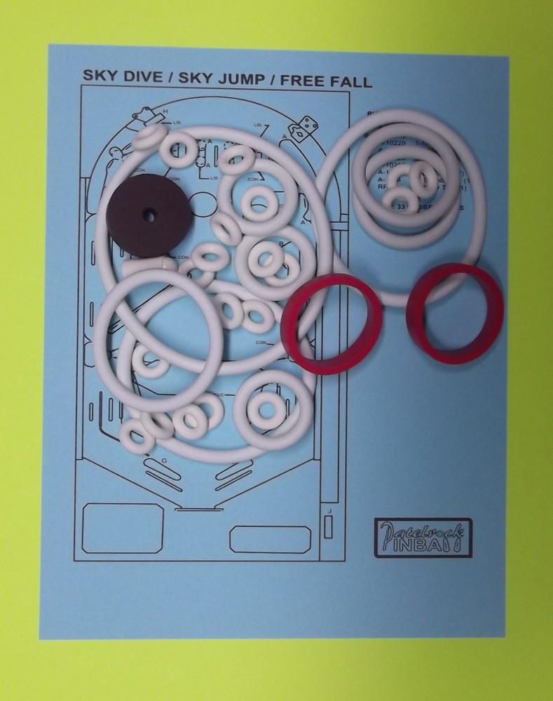 1974 Gottlieb Sky Dive / sky Jump / Free Fall Pinball Machine Rubber Ring Kit