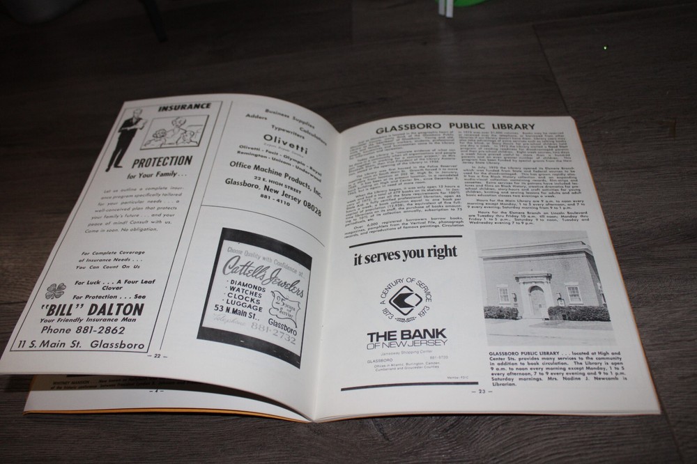 Glassboro NJ Information Directory & Map 1975?