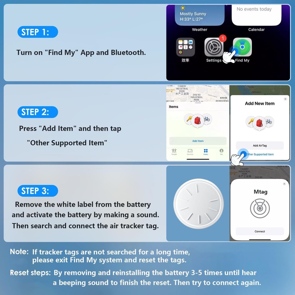 GPS Tracker for Vehicles,Real Time GPS Car Tracker Work with Apple Find MyiOS...