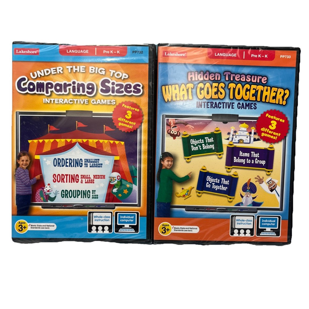 Lakeshore Interactive Games PC CD Comparing Sizes What Goes Together Sealed
