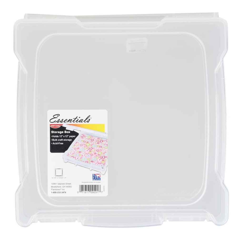 Flambeau Scrapbook Craft Storage Box Clear 1 Pack