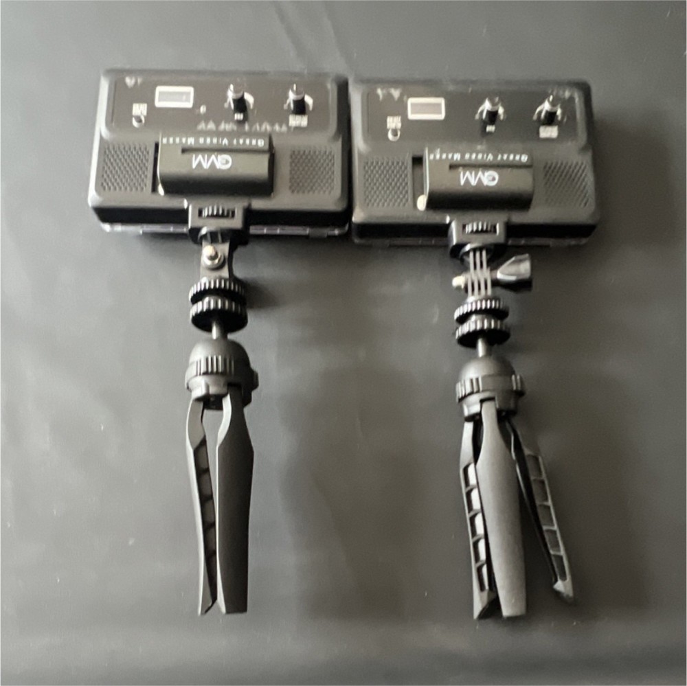 GVM LED Continuous Lighting Units Set of 2 Black