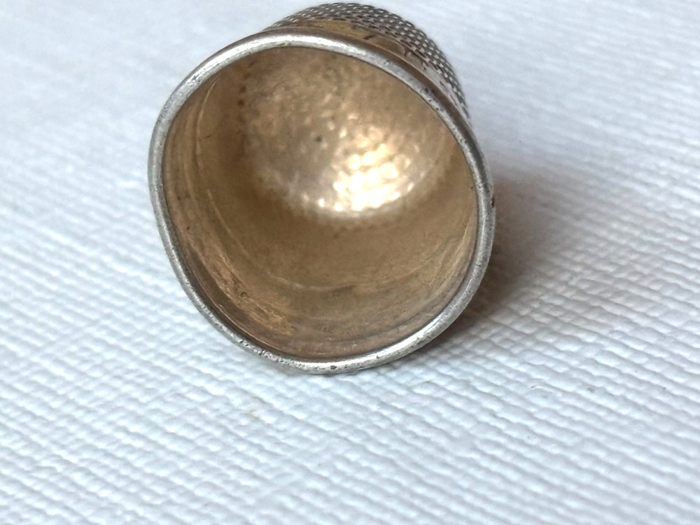 Antique Sterling Silver Thimble Size 4