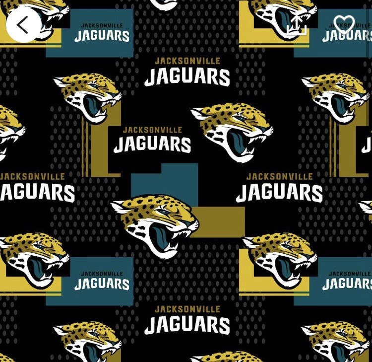 Jacksonville Jaguars Mask 100% Cotton, Washable -