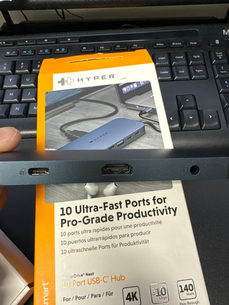 Hyper - HyperDrive Next 10 Port USB-C Hub- MacBook/PC - HD4005GL - Midnight Blue