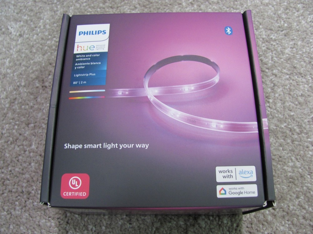 Philips Hue White and Color Ambiance Bluetooth Enabled Lightstrip Base Kit 80"