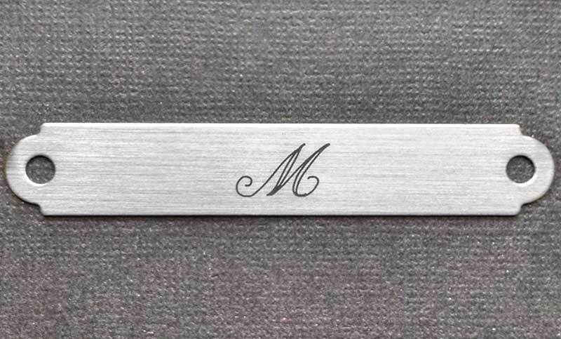 SADDLE PLATE 2 1/2" x 3/8" Custom Engraved Solid Nickel Silver Bridle or Brow