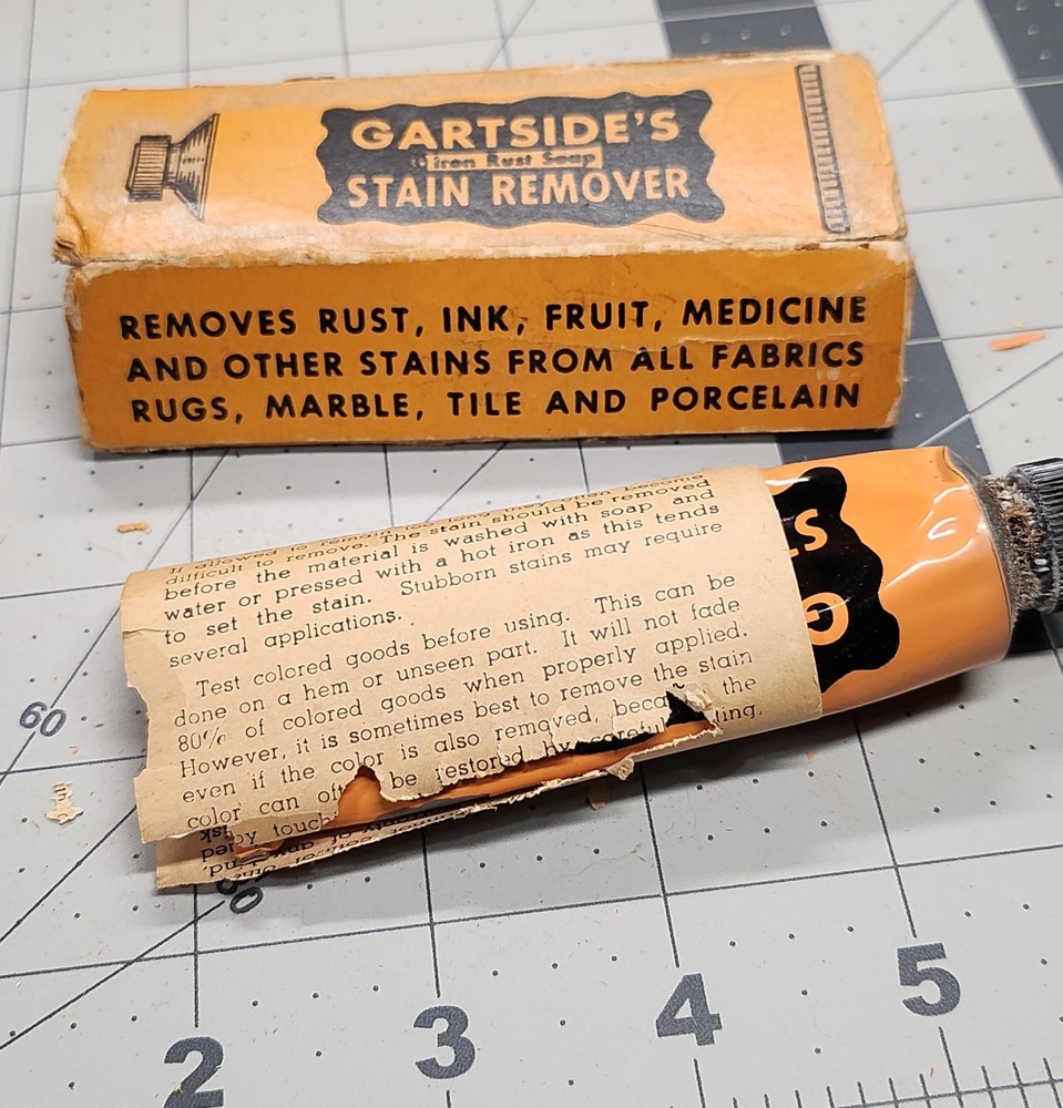 Vintage Soap Box Gartside's Stain Remover Rust Cleaner Detergent Home Decor