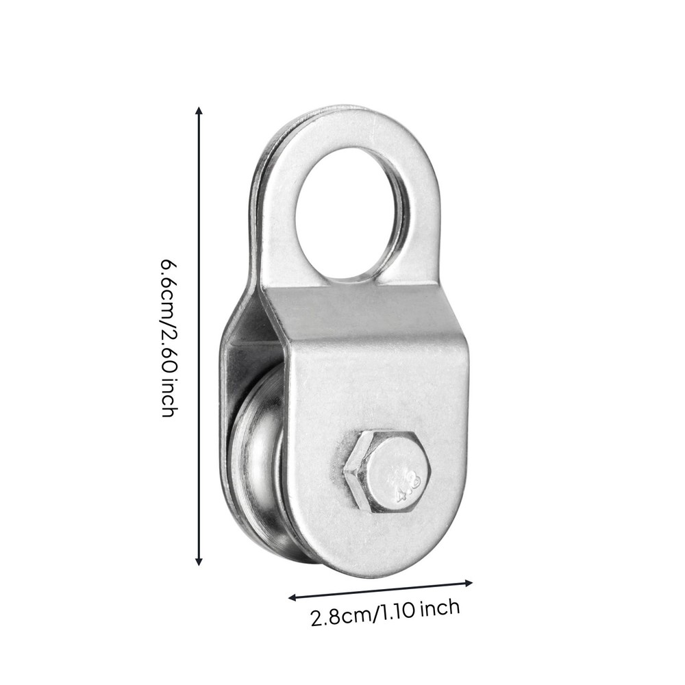 12 Pieces Single Sheave Pulley Rigging Hardware Low-Noise