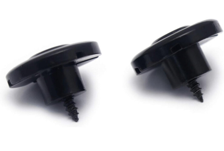 Bass Guitar String Trees String Retainer Guides with Mounting Screws Black 2Pcs