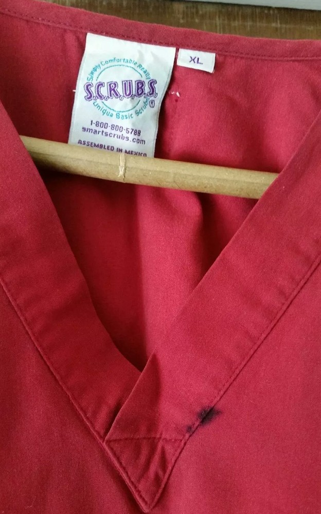 Crimson/red Medical scrubs set