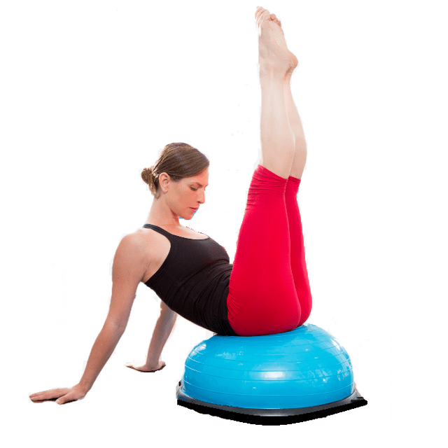 23" Yoga Ball w/ Pump, Resistance Bands, Workout Chart - Blue