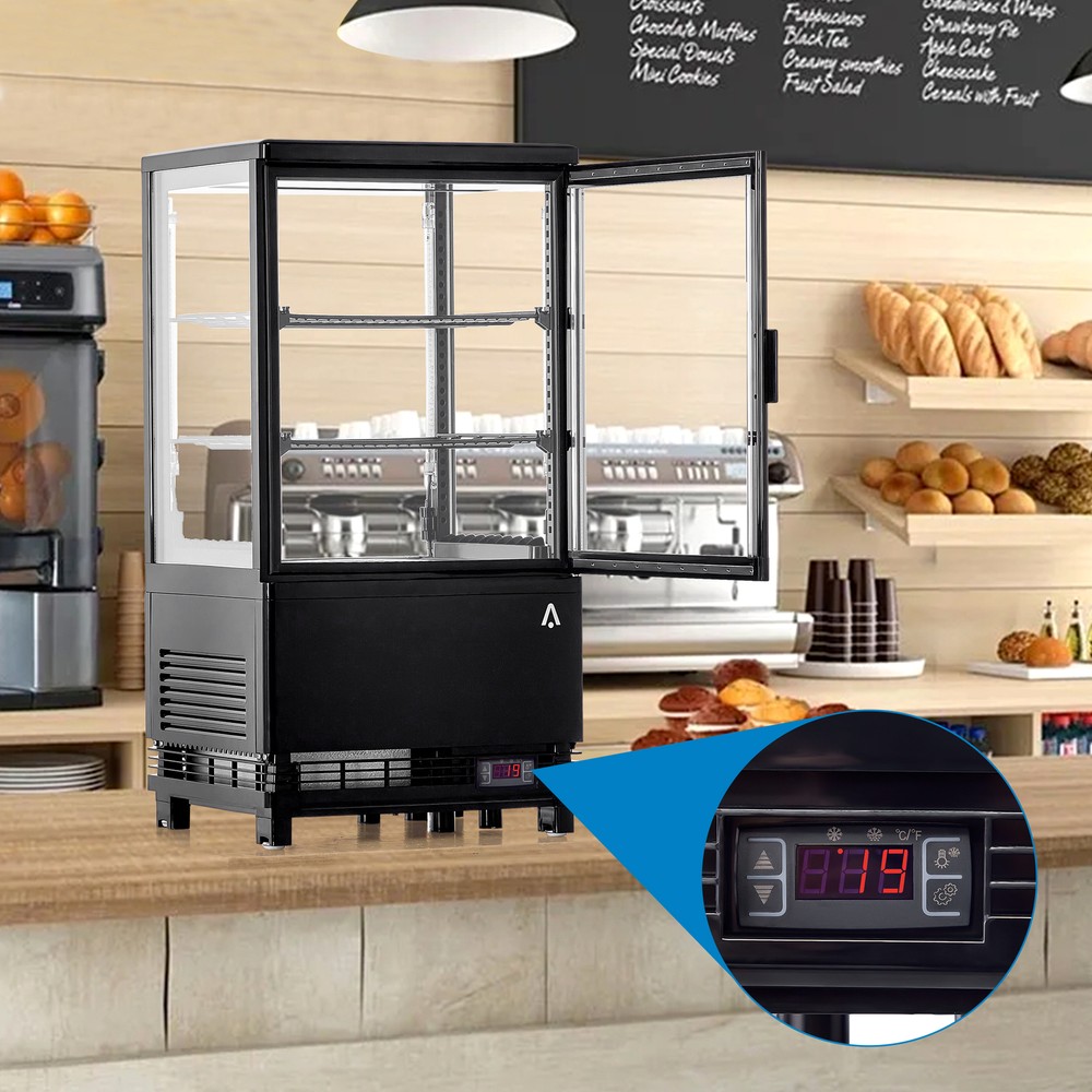 2.1 Cu.FT Commercial Refrigerator Floor Display Case with Interior LED Lighting