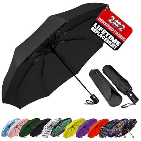 SIEPASA Compact Windproof Travel Umbrella - Auto Open/Close, Lightweight