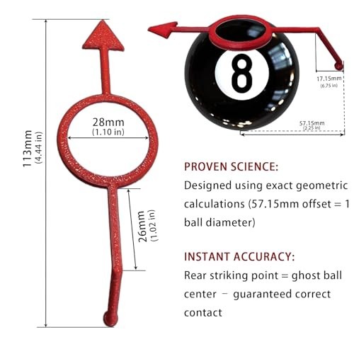 2-Pack Billiards Aiming Trainer | Pool Cue Accessories for Improved Accuracy