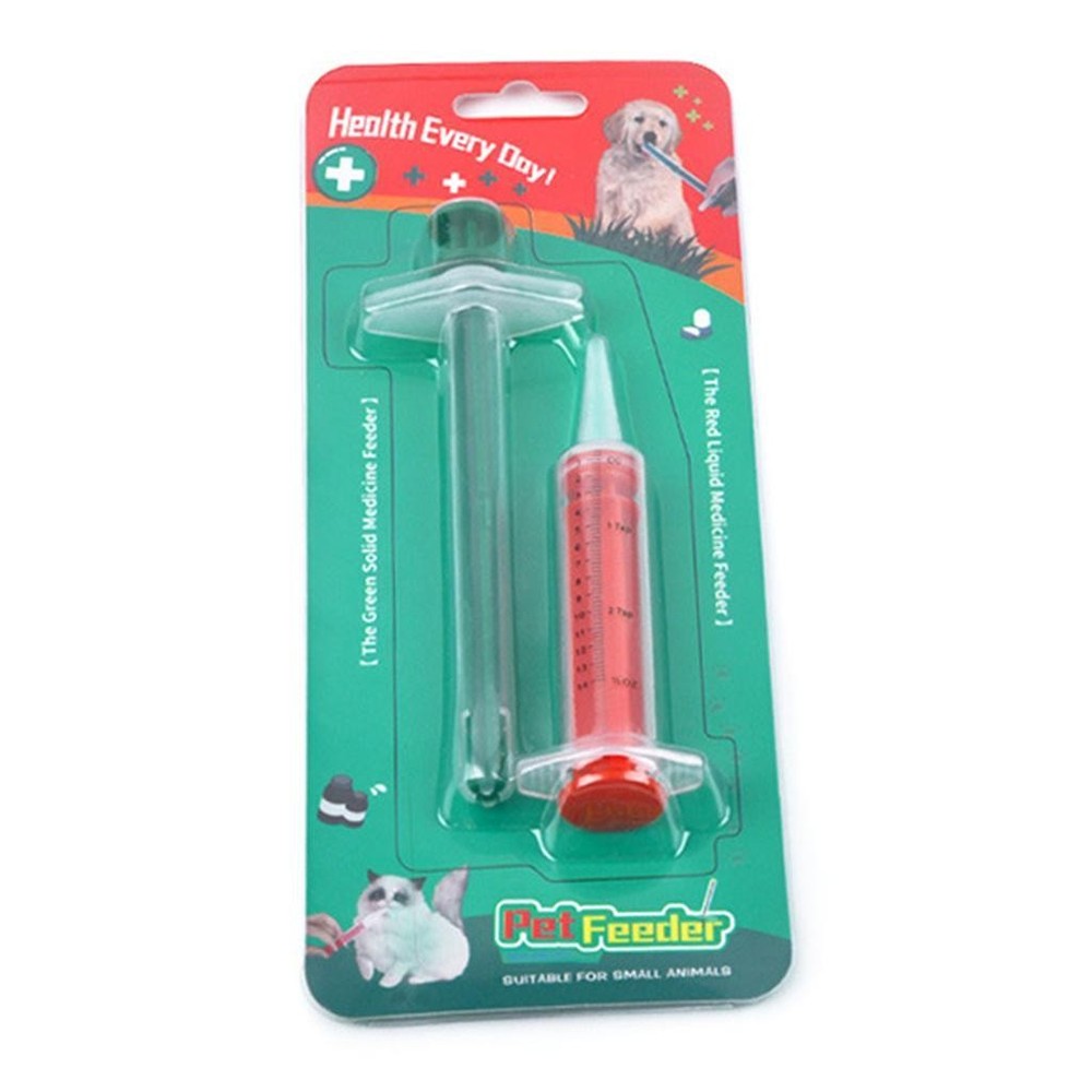 2 Pcs Pet Feeder Pusher Liquid Feeding Tool Set For Cat