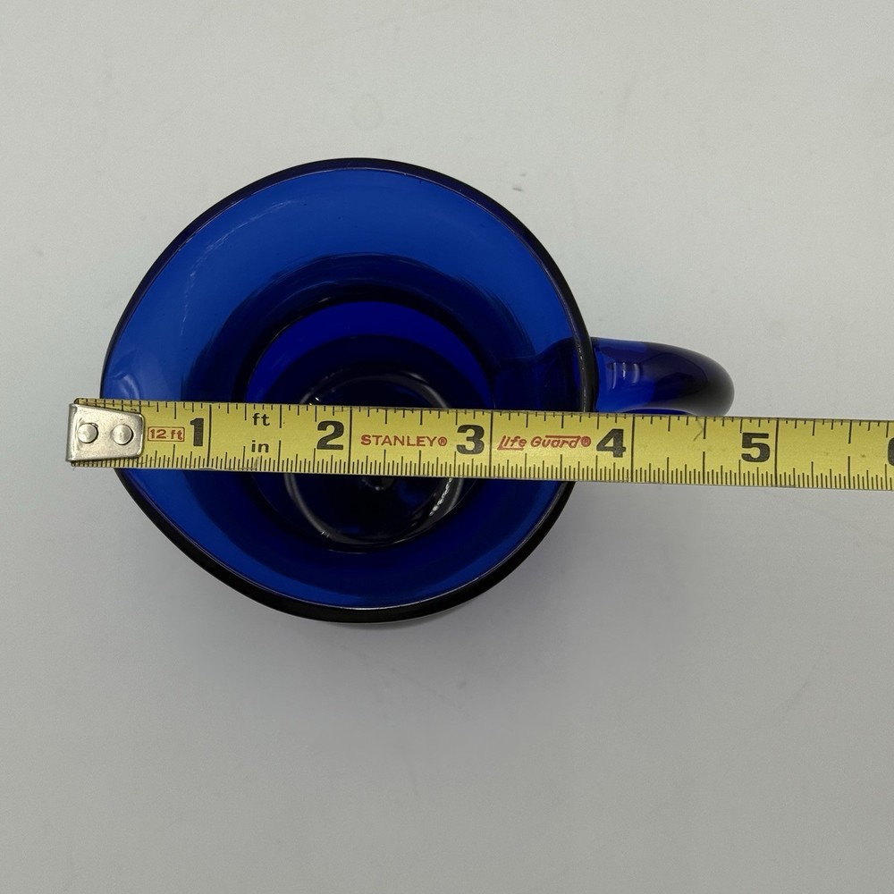 Siegel Type Cobalt Blue Glass Cream Pitcher