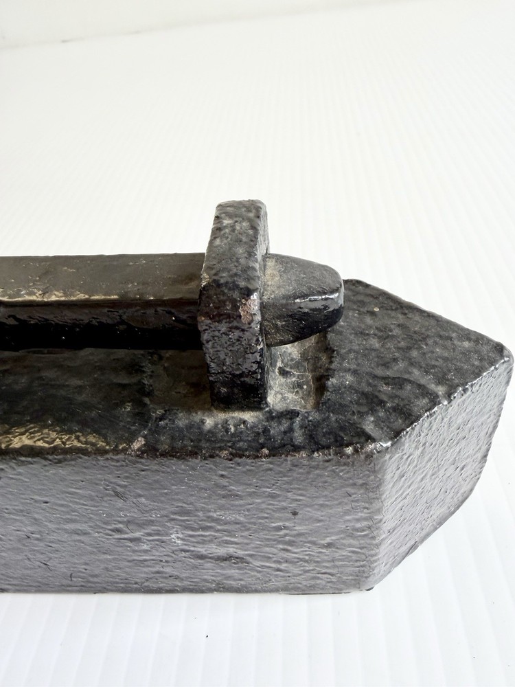 Antique Cast Iron Charcoal Iron Primitive Handmade, Removable Handle 12lb