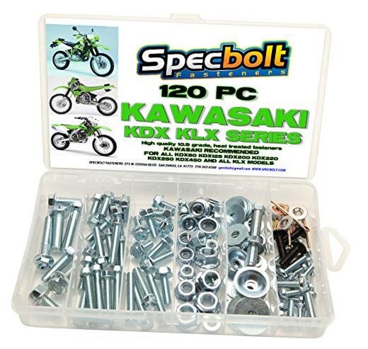 120pc Specbolt Kawasaki KDX Two Stroke Bolt Kit for Maintenance & Restoration