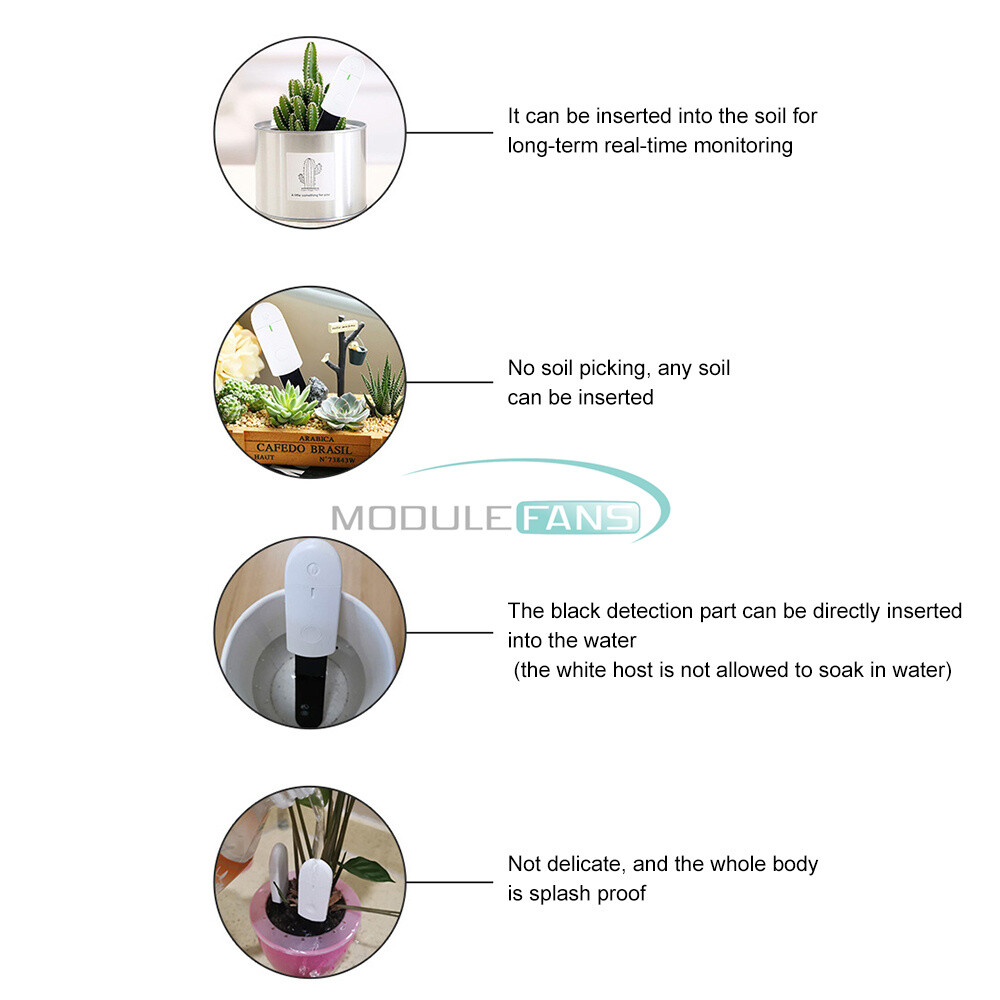 Smart Soil Moisture Meter Detector Flower Grass Plant Moisture Sensor Detector