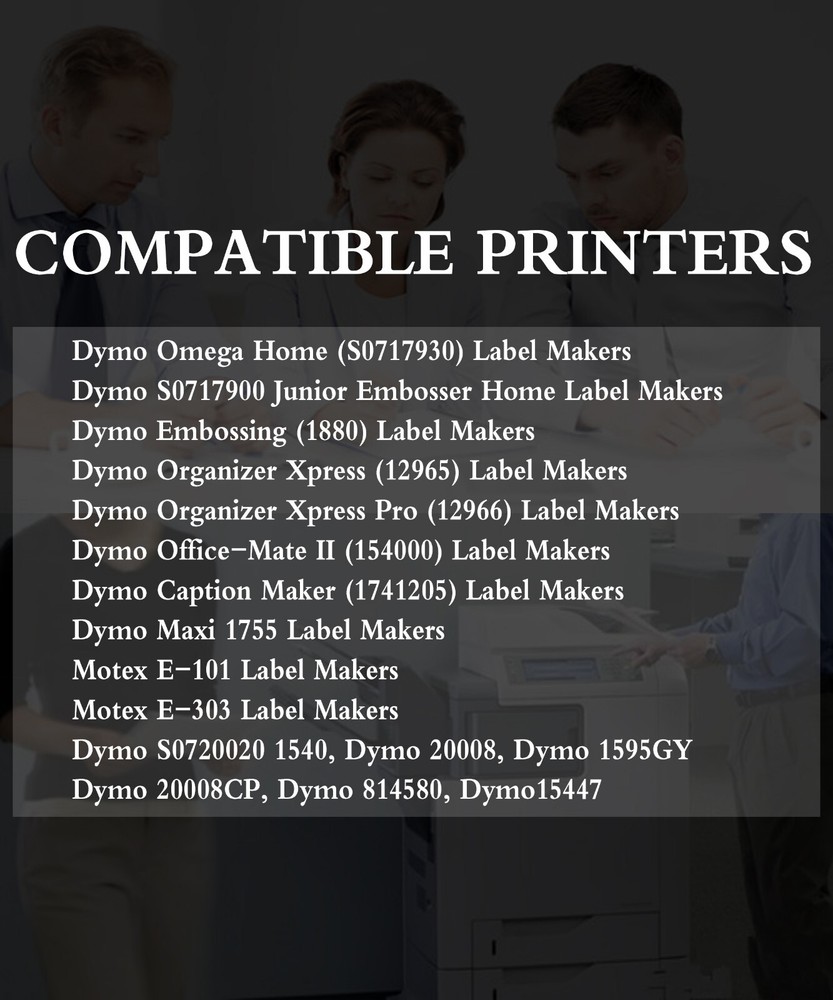 (2Silver+2Black) Label Tape for Dymo Organizer Xpress Pro (12966)