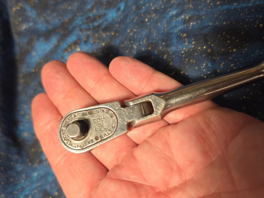 Vintage Snap-On Tools TF936 Flex Head ¼" Drive Ratchet 6"