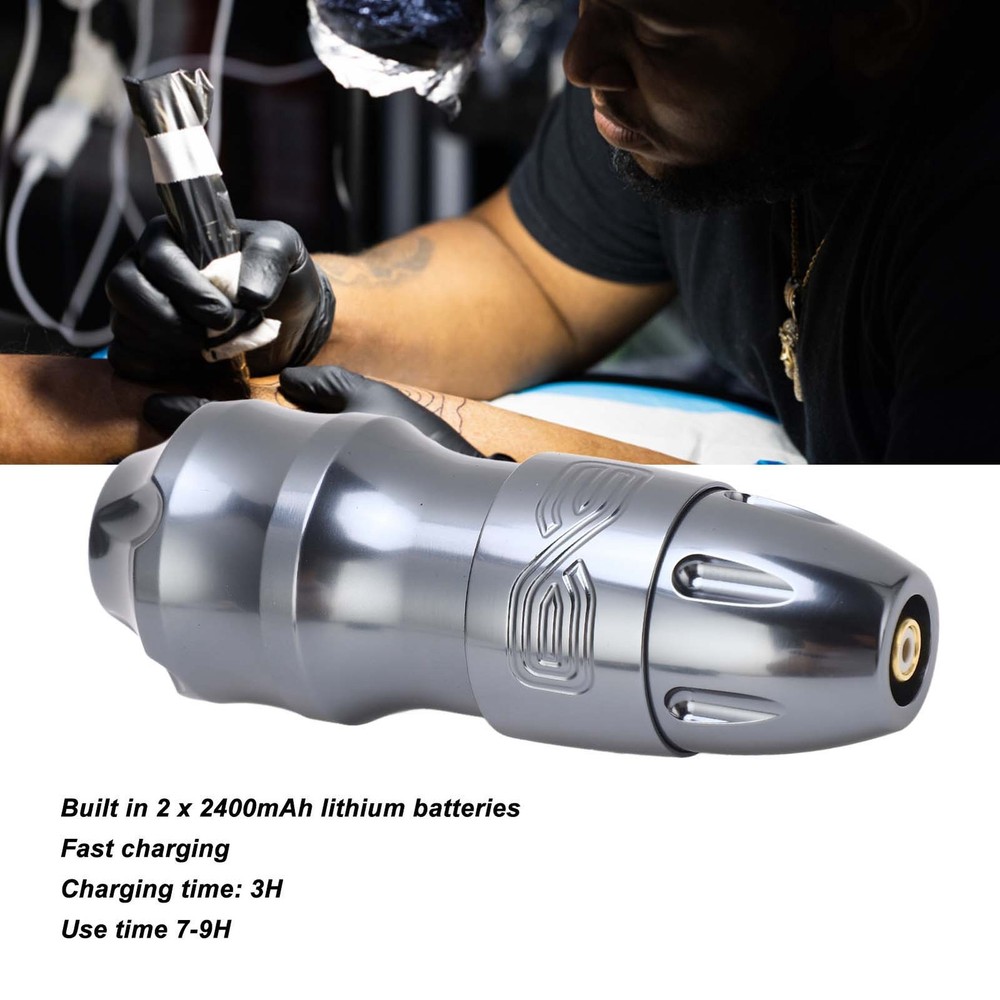 2400mAh Wireless Tattoo Machine 4mm Stroke Coreless Rechargeable