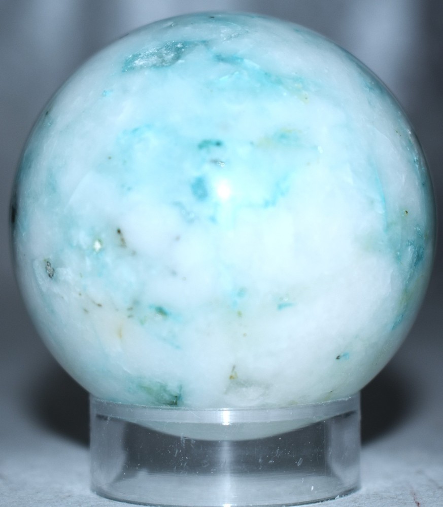 Pretty Chrysocolla In Quartz Sphere 1.98"/174 Grams