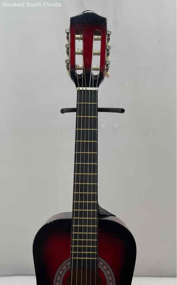 Red Black Sunburst Right-Handed 6 String Classical Guitar No Brand
