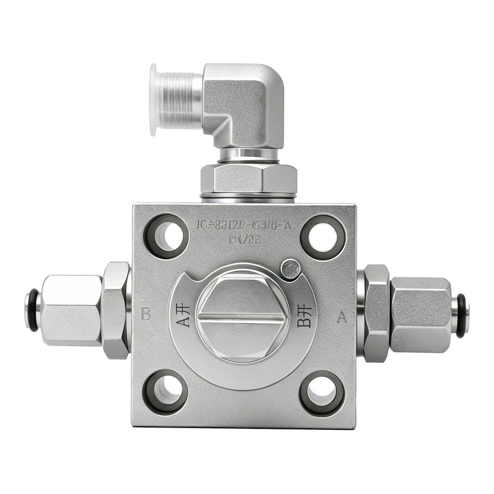 2Pcs Three Way Diverter Valves With Hoses For 1-2Tons Mini Excavators