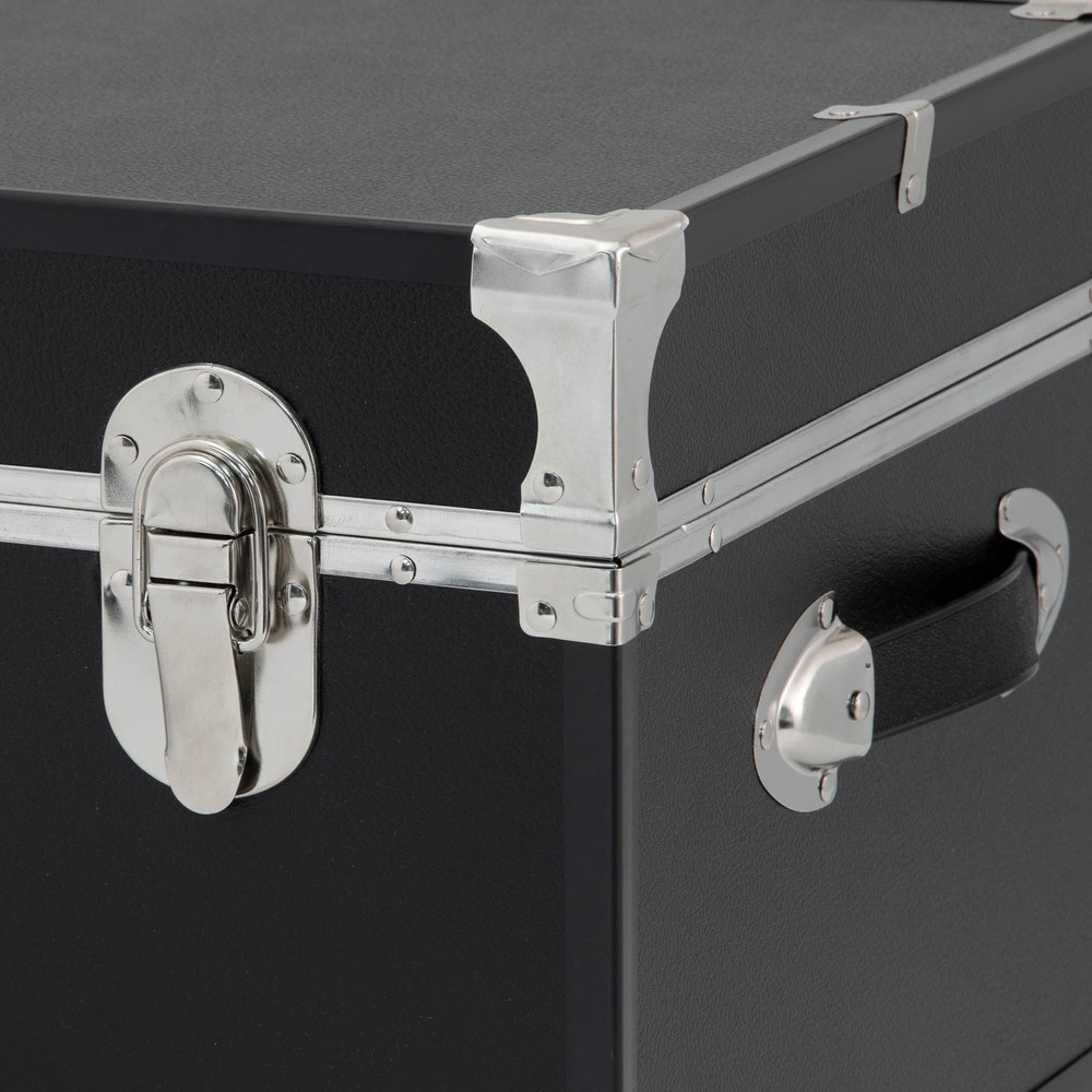 Trunk with Wheels 30'' Seward Explorer Trunk & Lock Black