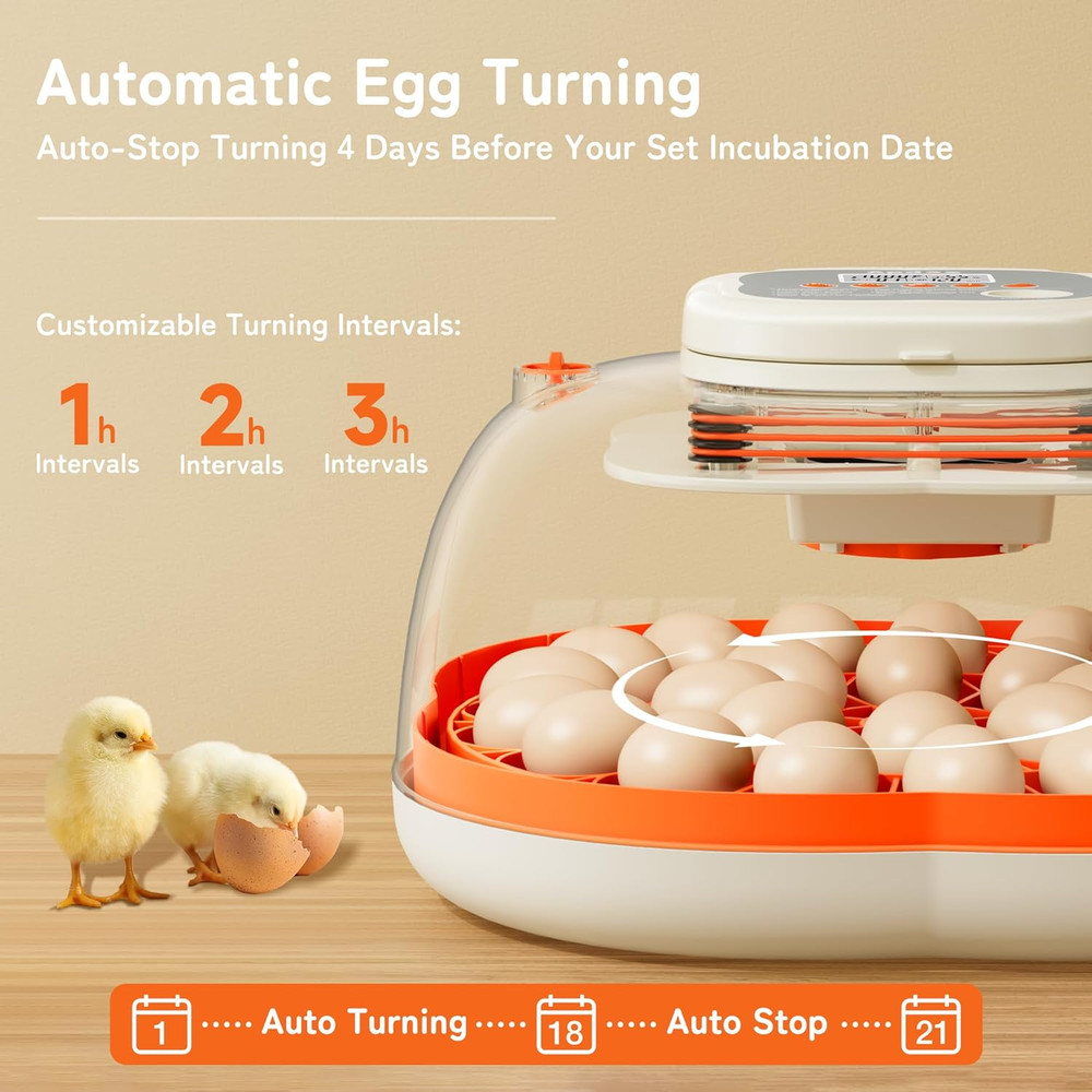 Egg Incubators for Hatching Eggs, Temperature and Humidity Control, Automatic Eg