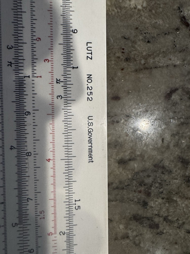 Lutz No 252 Government Slide Rule With Leather Case